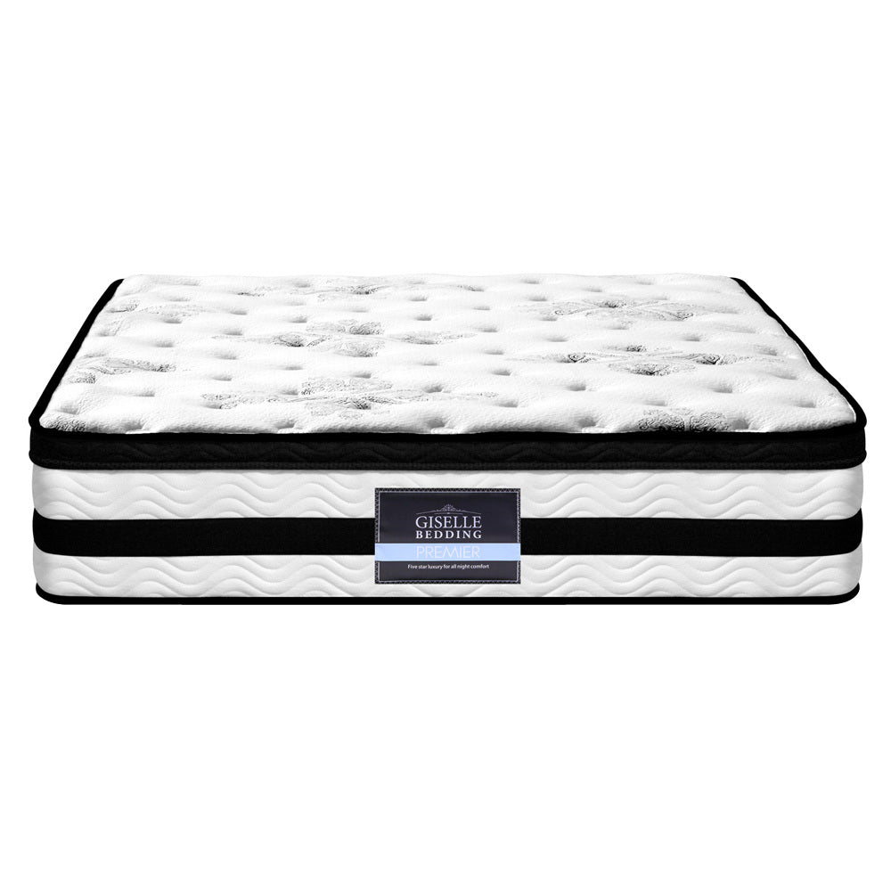 Giselle Bedding Super King Mattress Bed Euro Top Pocket Spring Firm Foam 34CM Fast shipping On sale