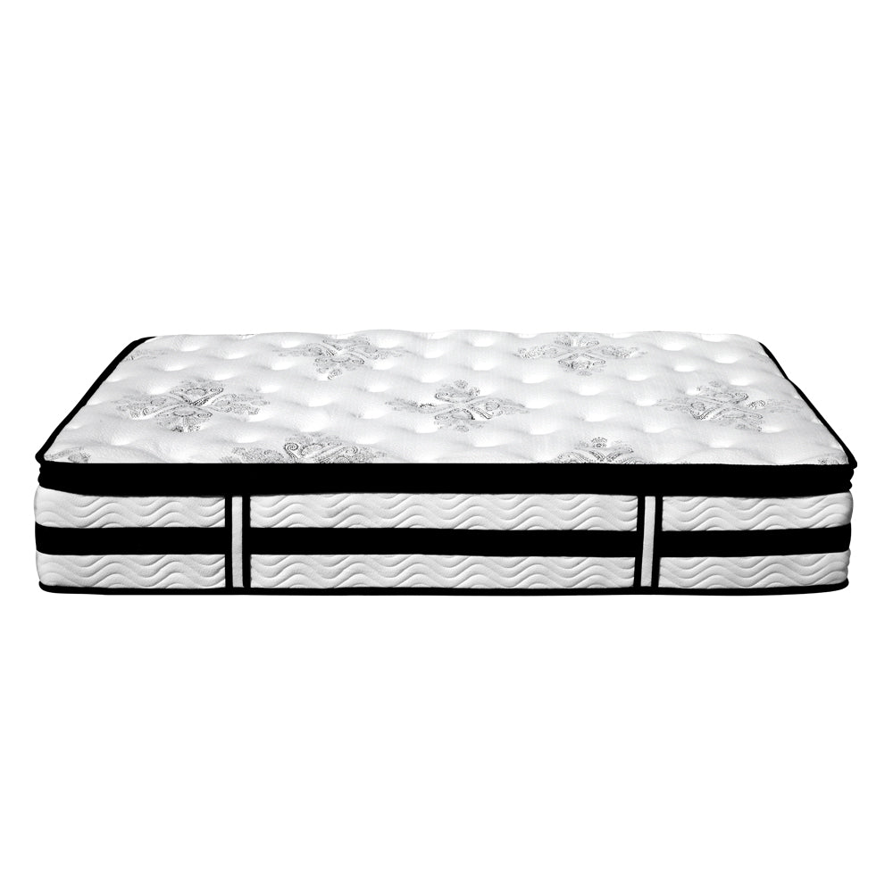 Giselle Bedding Super King Mattress Bed Euro Top Pocket Spring Firm Foam 34CM Fast shipping On sale