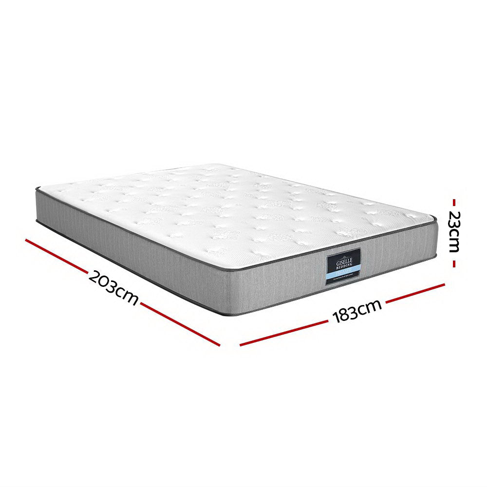 Giselle Bedding King Mattress Extra Firm Pocket Spring Foam Super 23cm Fast shipping On sale