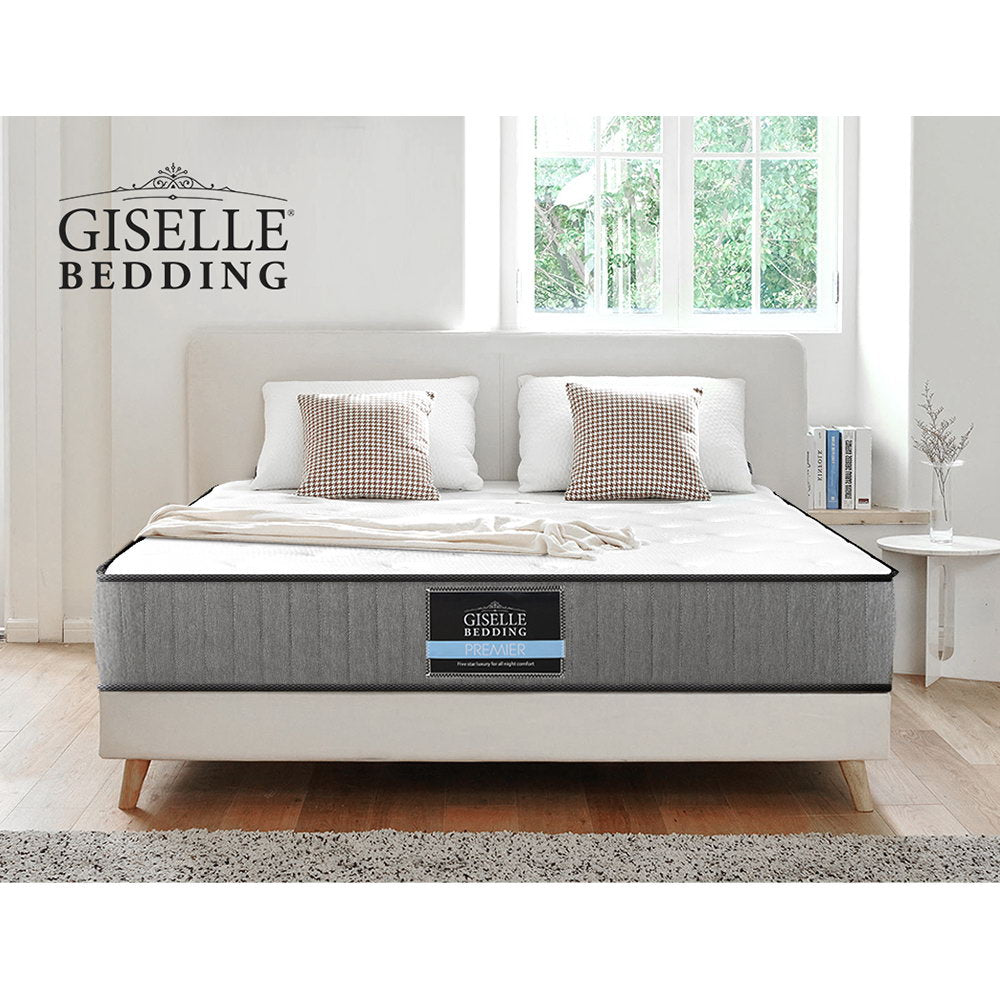 Giselle Bedding King Mattress Extra Firm Pocket Spring Foam Super 23cm Fast shipping On sale