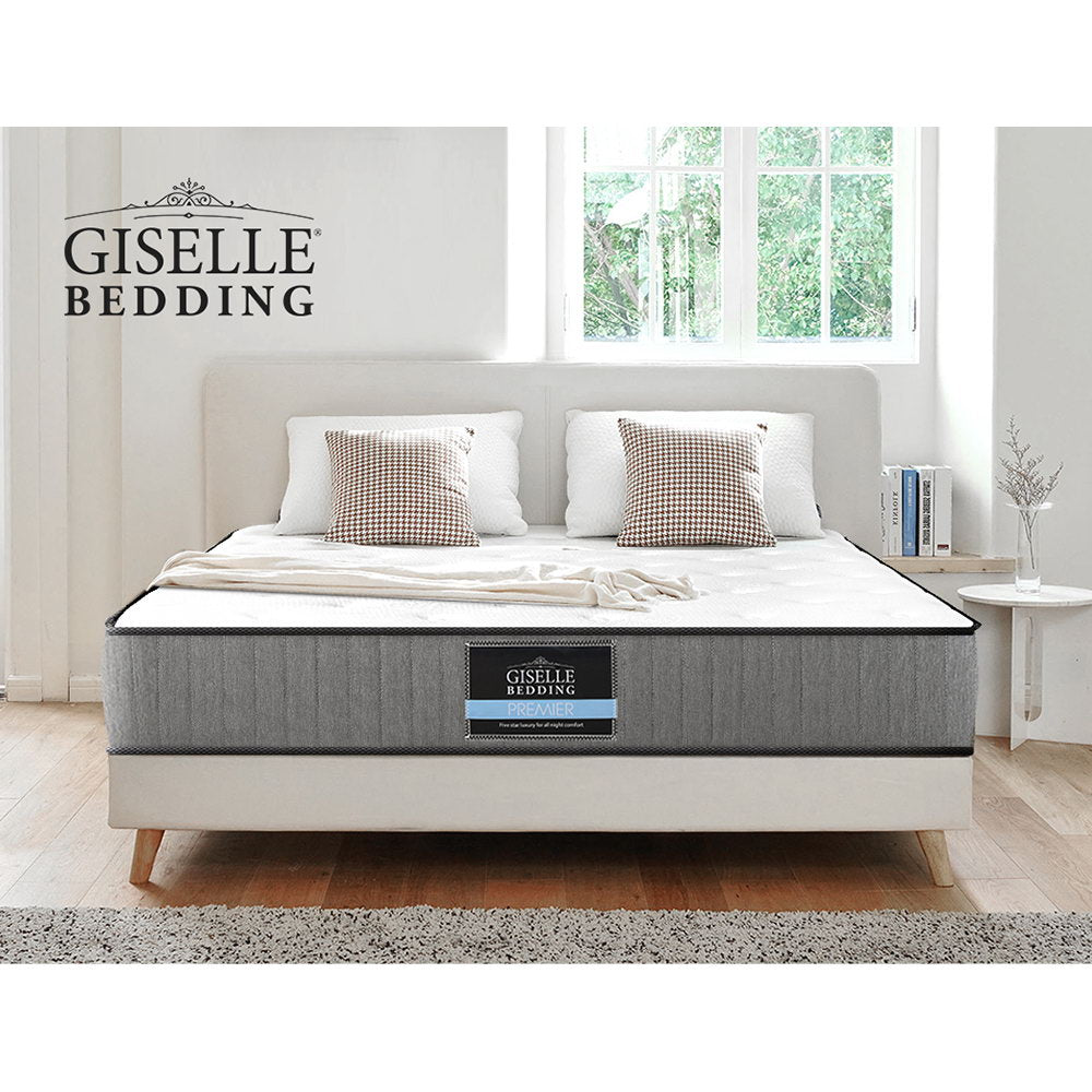 Giselle Bedding Queen Mattress Extra Firm Pocket Spring Foam Super 23cm Fast shipping On sale