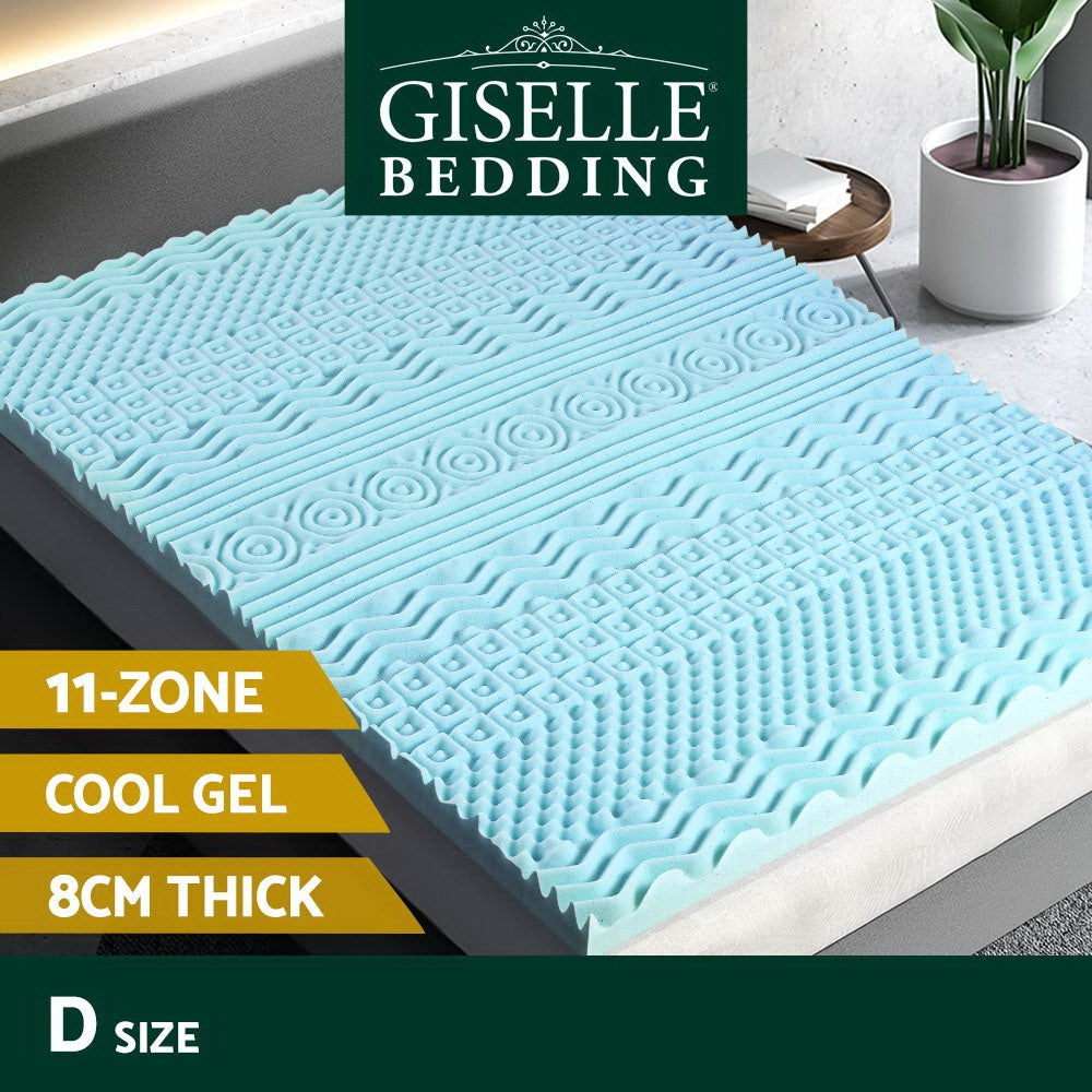 Giselle Bedding 11-zone Memory Foam Mattress Topper 8cm - Double