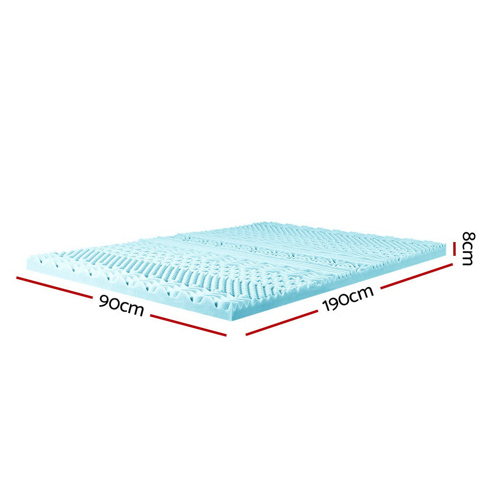 Giselle Bedding 11-zone Memory Foam Mattress Topper 8cm - Single Fast shipping On sale