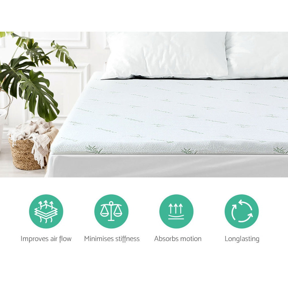 Giselle Bedding 11-zone Memory Foam Mattress Topper 8cm - Single Fast shipping On sale