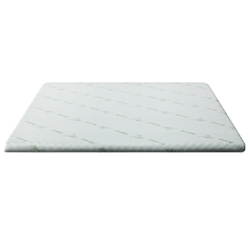 Bedding Cool Gel Memory Foam Mattress Topper w/Bamboo Cover 5cm - Single