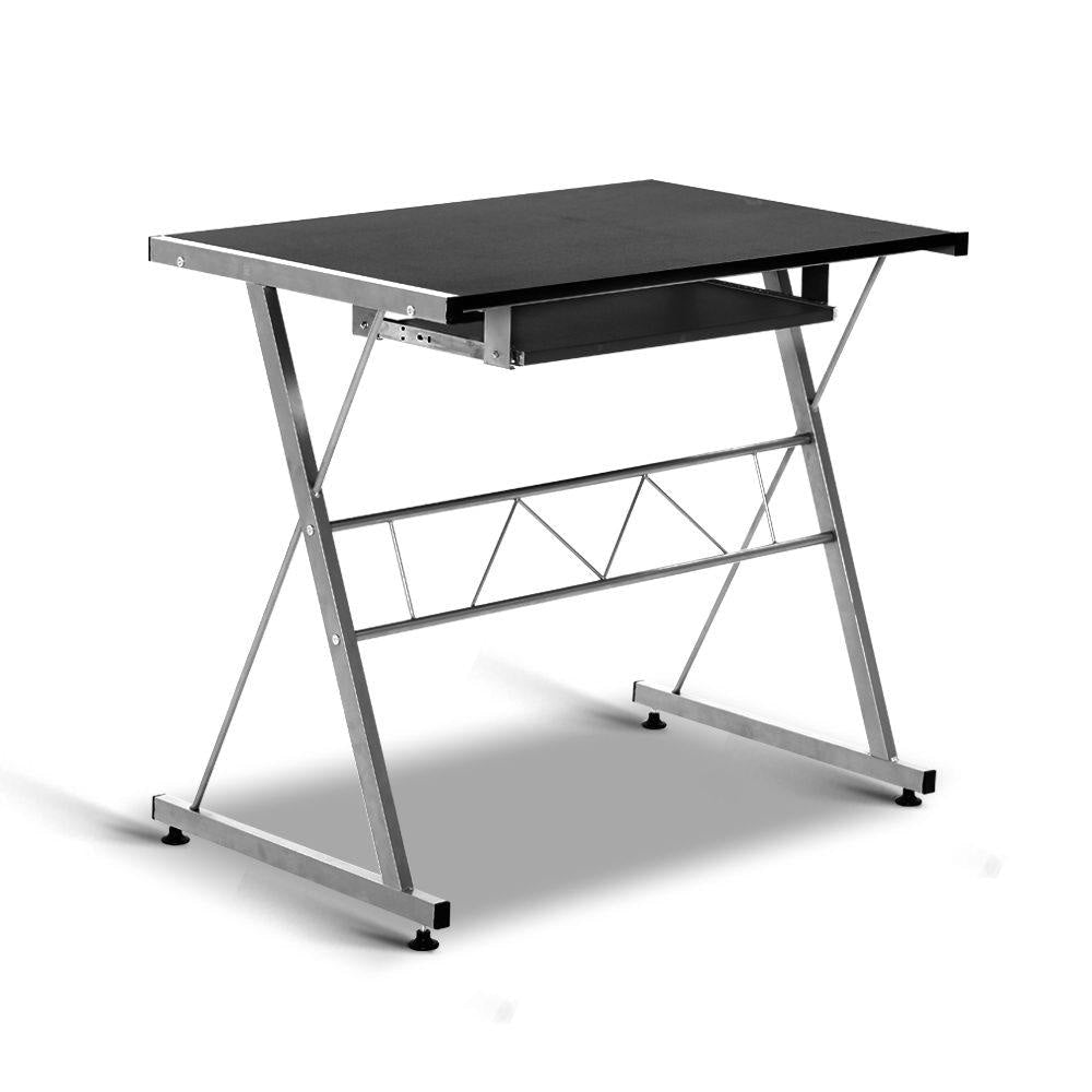 Corner Metal Pull Out Table Desk - Black Office Fast shipping On sale