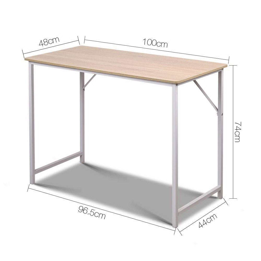 Minimalist Metal Desk - White Office Fast shipping On sale