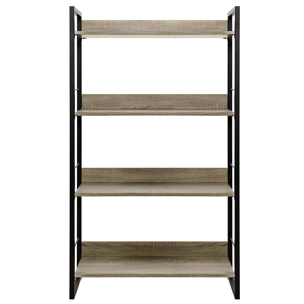 Book Shelf Display Shelves Corner Wall Wood Metal Stand Hollow Storage