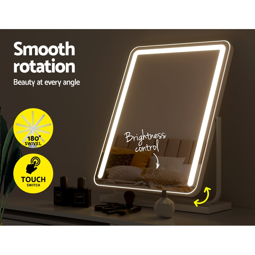 Embellir Makeup Mirror with Lights Hollywood Vanity LED Mirrors White 40X50CM Fast shipping On sale