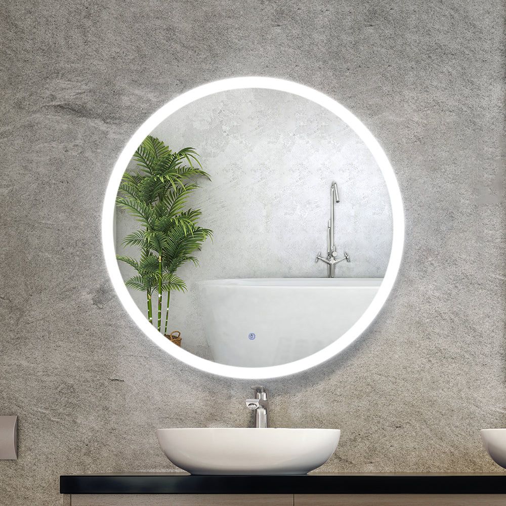LED Wall Mirror Bathroom Mirrors With Light 90CM Decor Round Decorative Fast shipping On sale