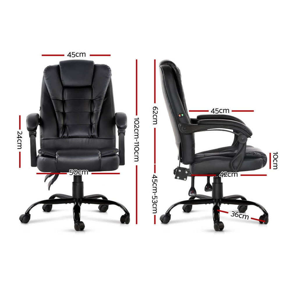 Electric Massage Office Chairs PU Leather Recliner Computer Gaming Seat Black Chair Fast shipping On sale