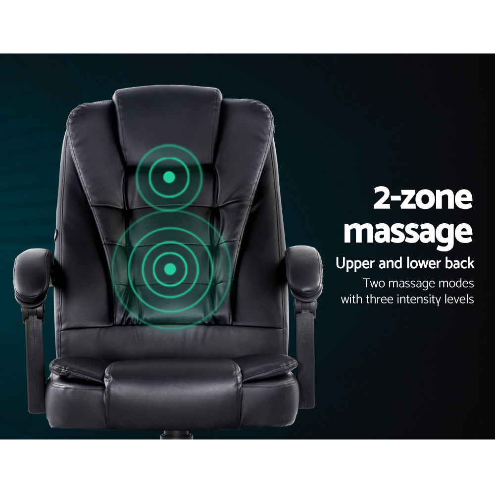 Electric Massage Office Chairs PU Leather Recliner Computer Gaming Seat Black Chair Fast shipping On sale