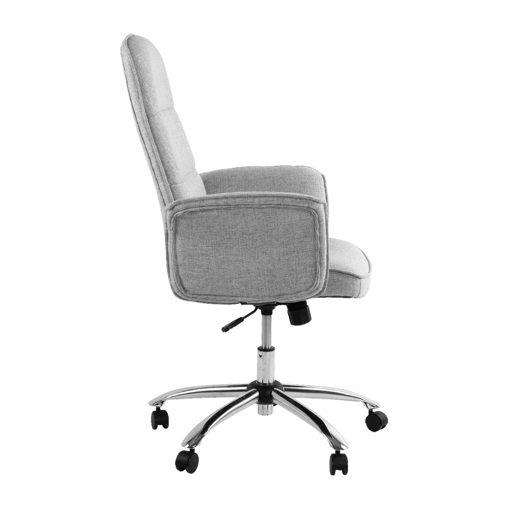 Modern Fabric Medium Back Computer Working Office Task Chair - Grey Fast shipping On sale