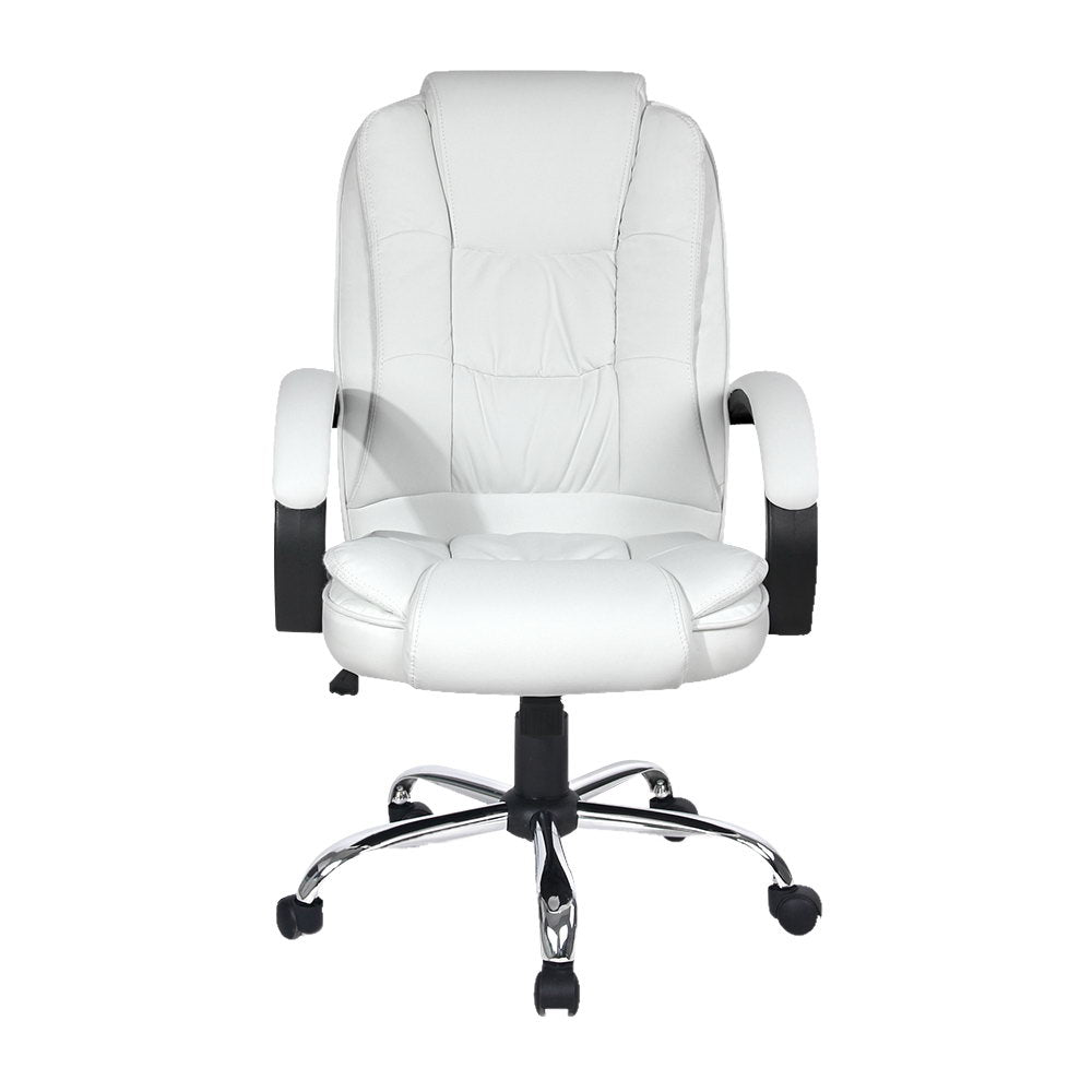 Office Chair Gaming Computer Chairs Executive PU Leather Seating White Fast shipping On sale