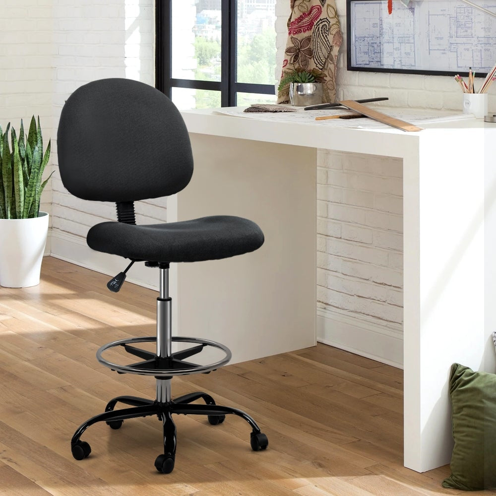 Office Chair Veer Drafting Stool Fabric Chairs Black