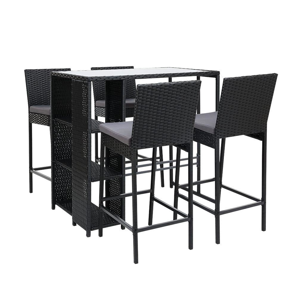 Outdoor Bar Set Table Stools Furniture Dining Chairs Wicker Patio Garden Sets Fast shipping On sale