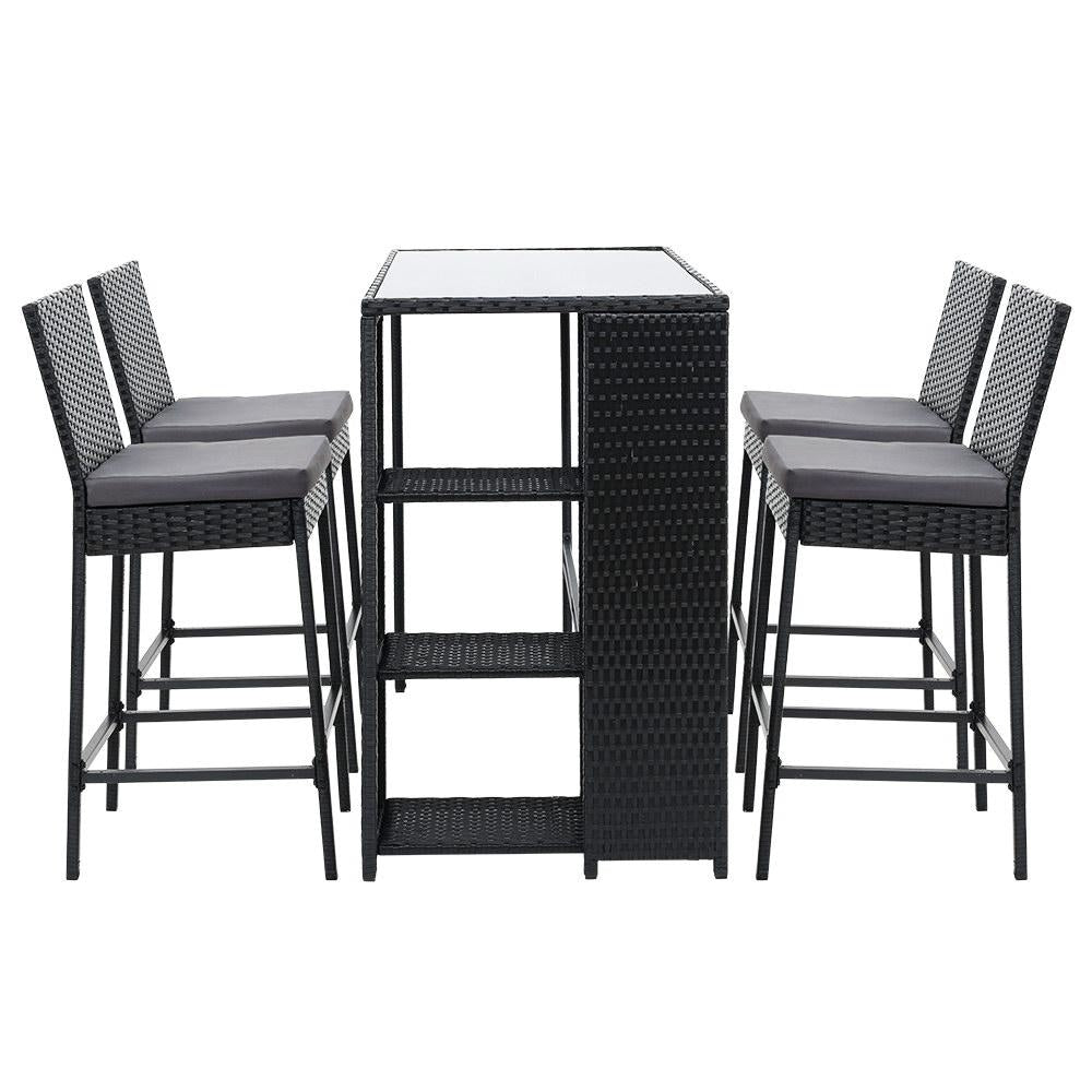 Outdoor Bar Set Table Stools Furniture Dining Chairs Wicker Patio Garden Sets Fast shipping On sale