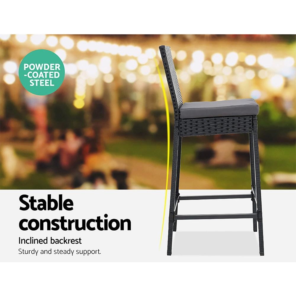 Outdoor Bar Set Table Stools Furniture Dining Chairs Wicker Patio Garden Sets Fast shipping On sale