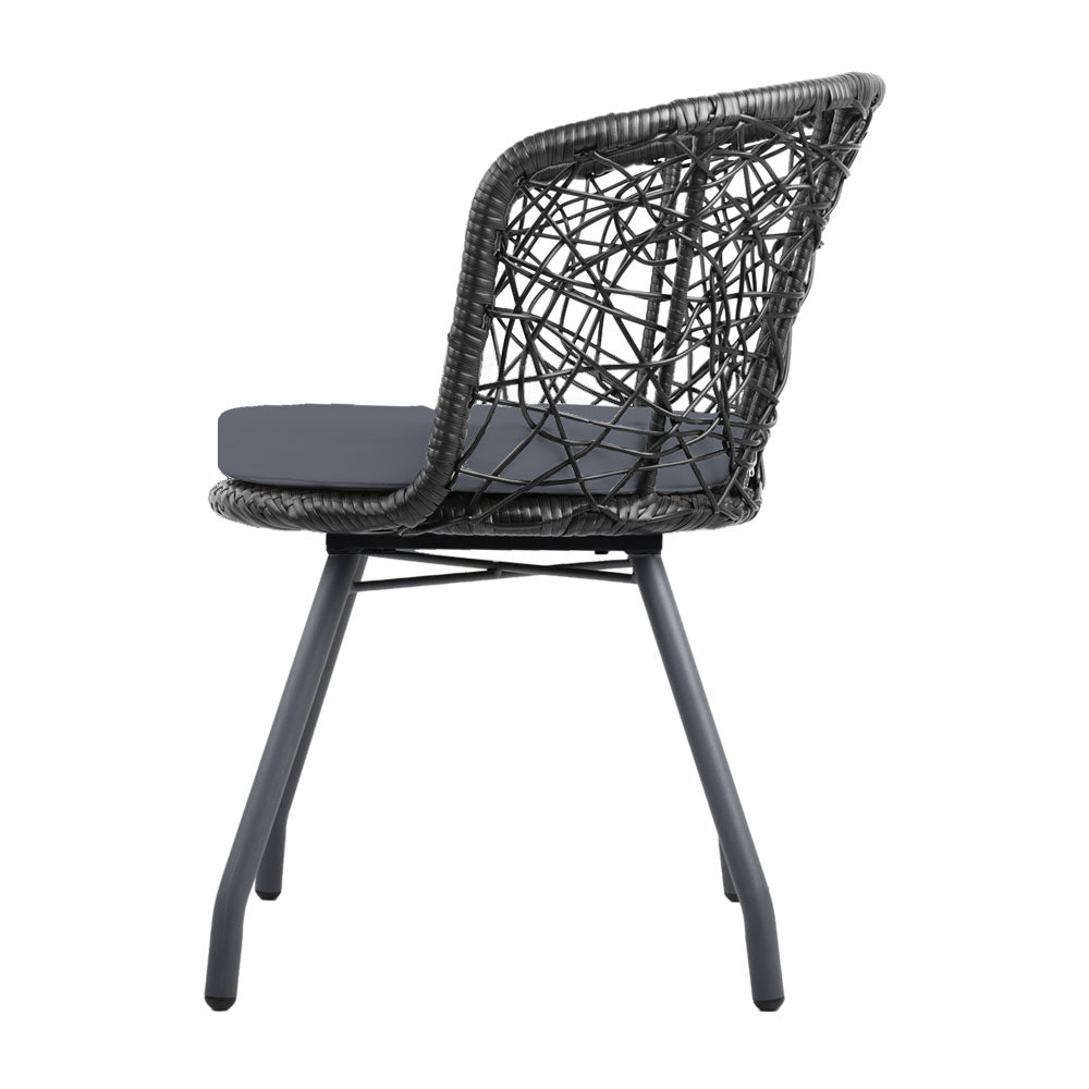 Outdoor Patio Chair and Table - Black