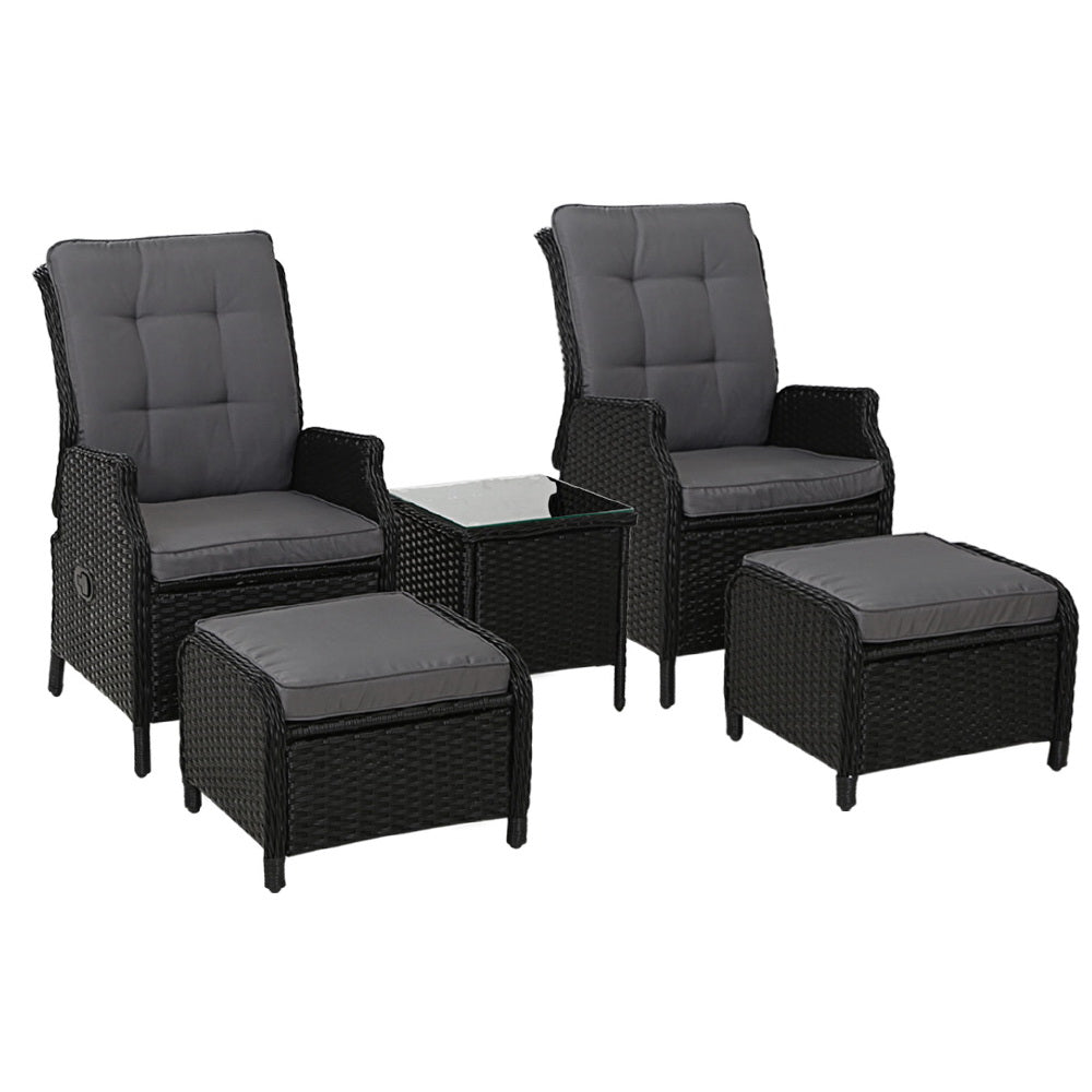 Recliner Chairs Sun lounge Setting Outdoor Furniture Patio Garden Wicker Sets Fast shipping On sale