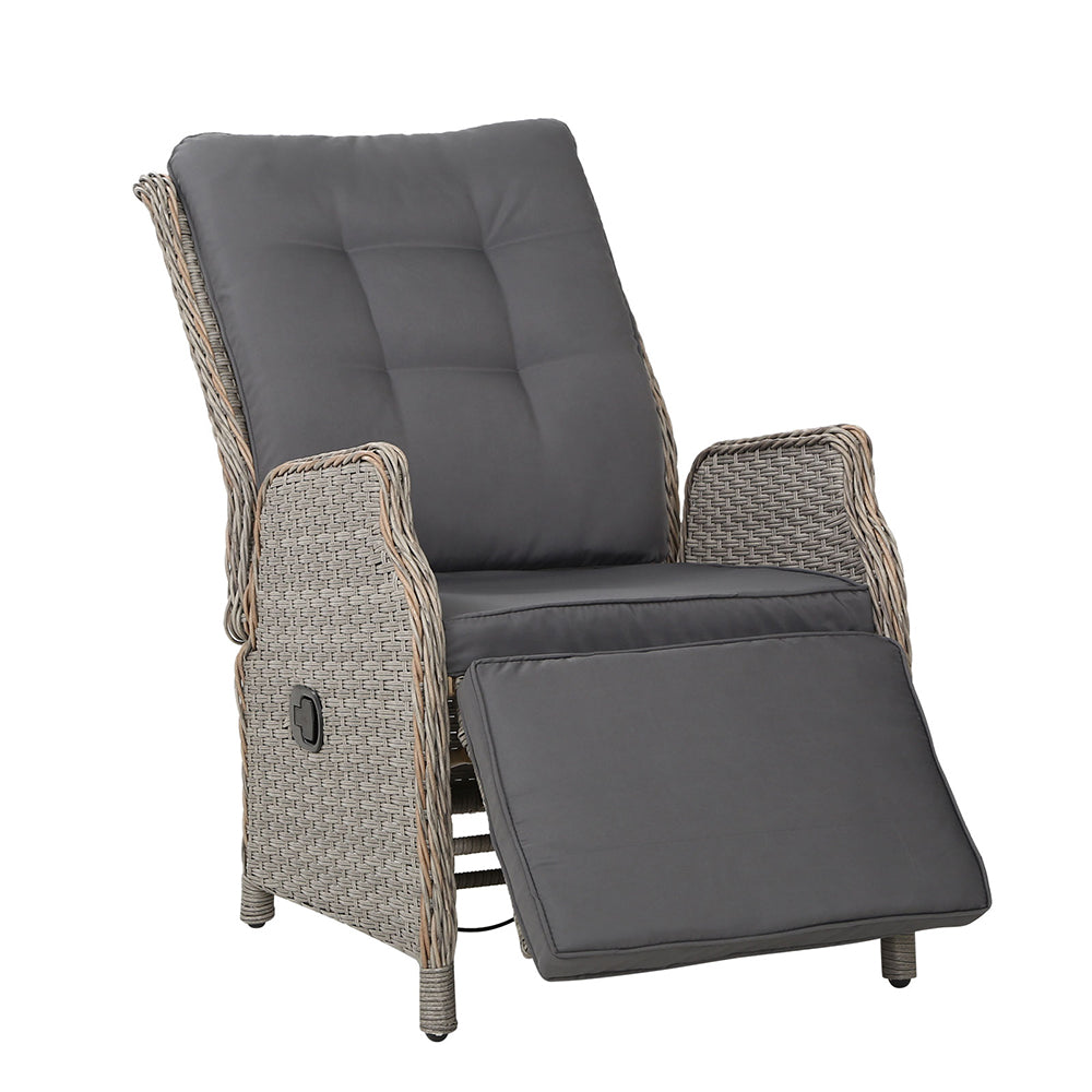 Sun lounge Setting Recliner Chair Outdoor Furniture Patio Wicker Sofa Fast shipping On sale