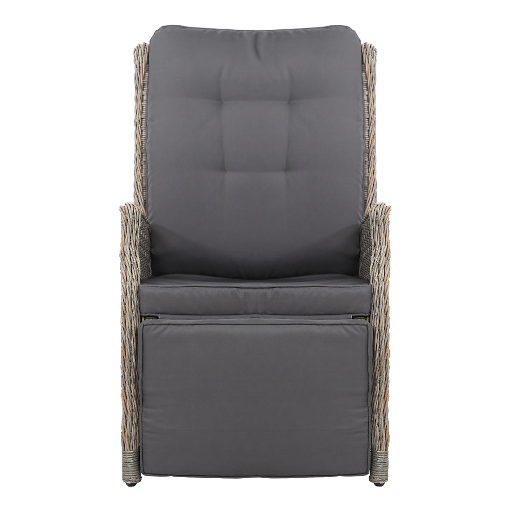 Sun lounge Setting Recliner Chair Outdoor Furniture Patio Wicker Sofa