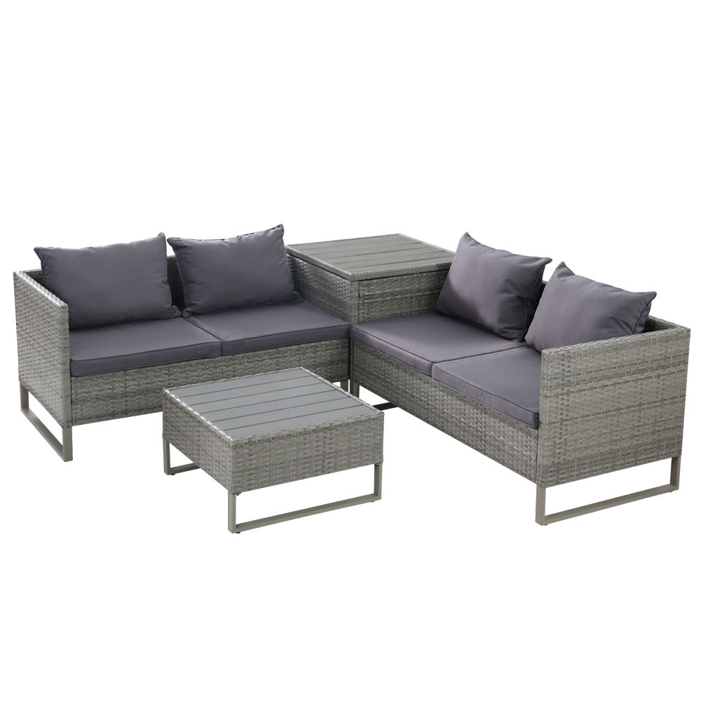 Gardeon Outdoor Sofa Furniture Garden Couch Lounge Set Patio Wicker Table Chairs Sets Fast shipping On sale