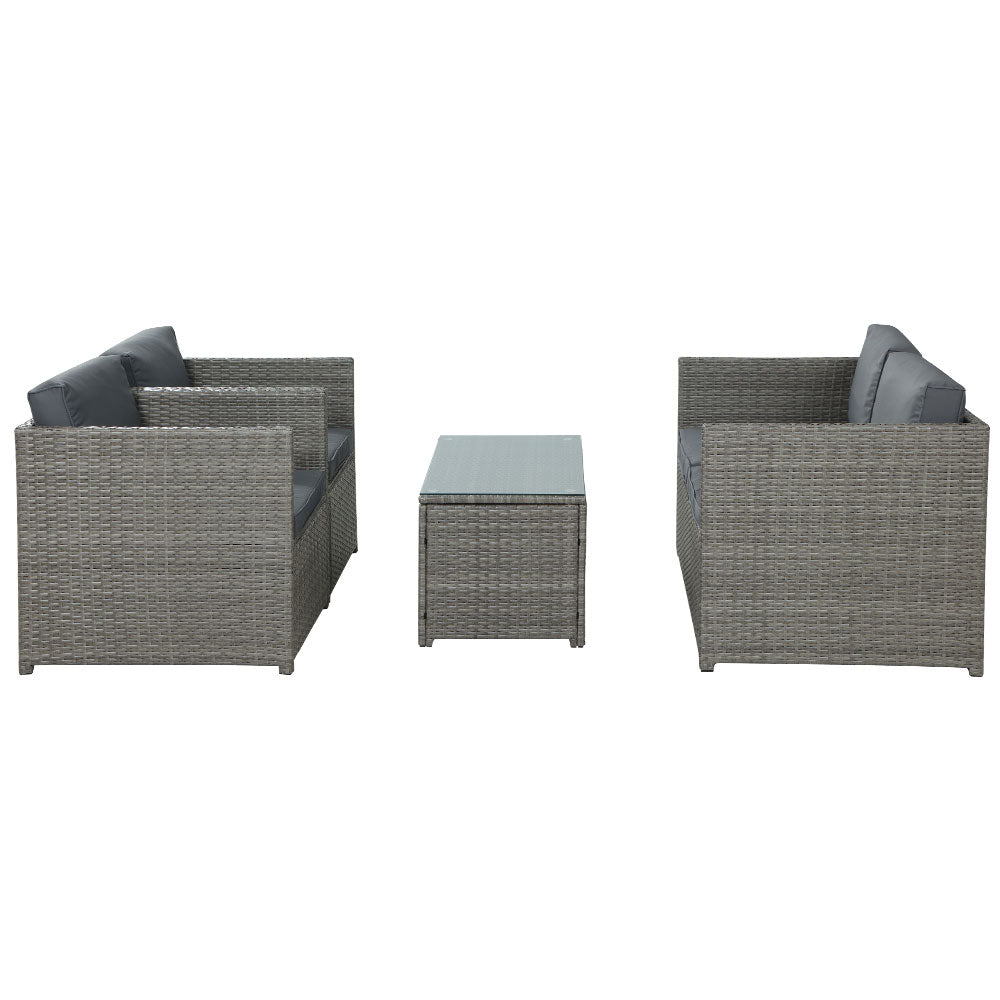 Gardeon Outdoor Furniture Sofa Set 4-Seater Wicker Lounge Setting Table Chairs Sets Fast shipping On sale