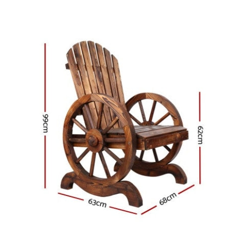 Wooden Wagon Chair Outdoor Furniture Fast shipping On sale