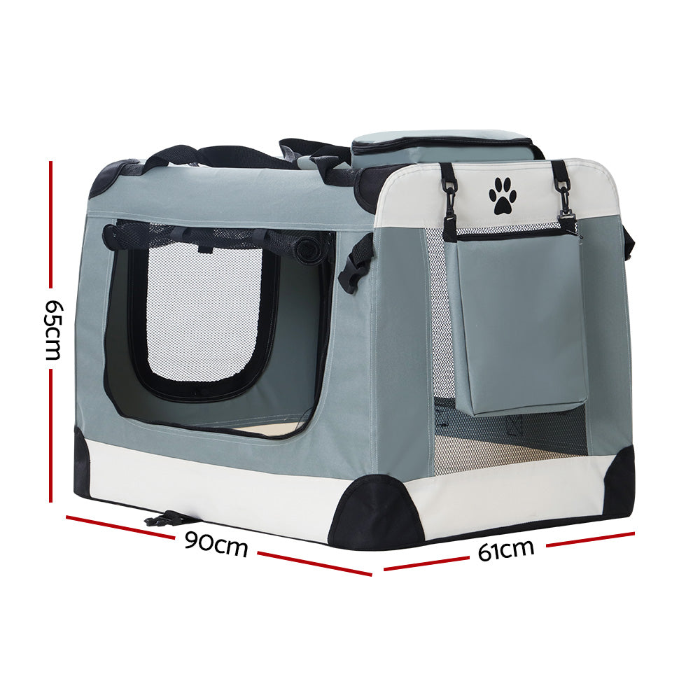 i.Pet Pet Carrier Soft Crate Dog Cat Travel Portable Cage Kennel Foldable 2XL Cares Fast shipping On sale