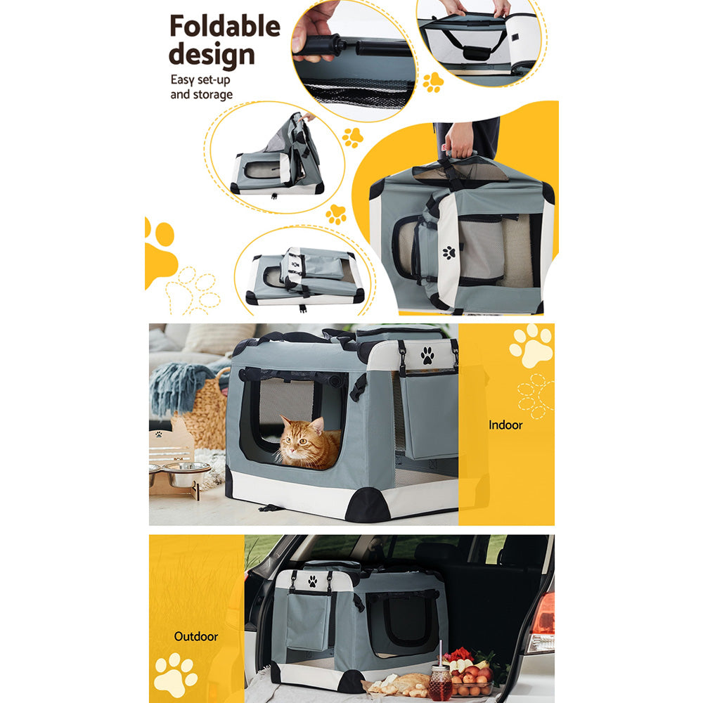 i.Pet Pet Carrier Soft Crate Dog Cat Travel Portable Cage Kennel Foldable 2XL Cares Fast shipping On sale