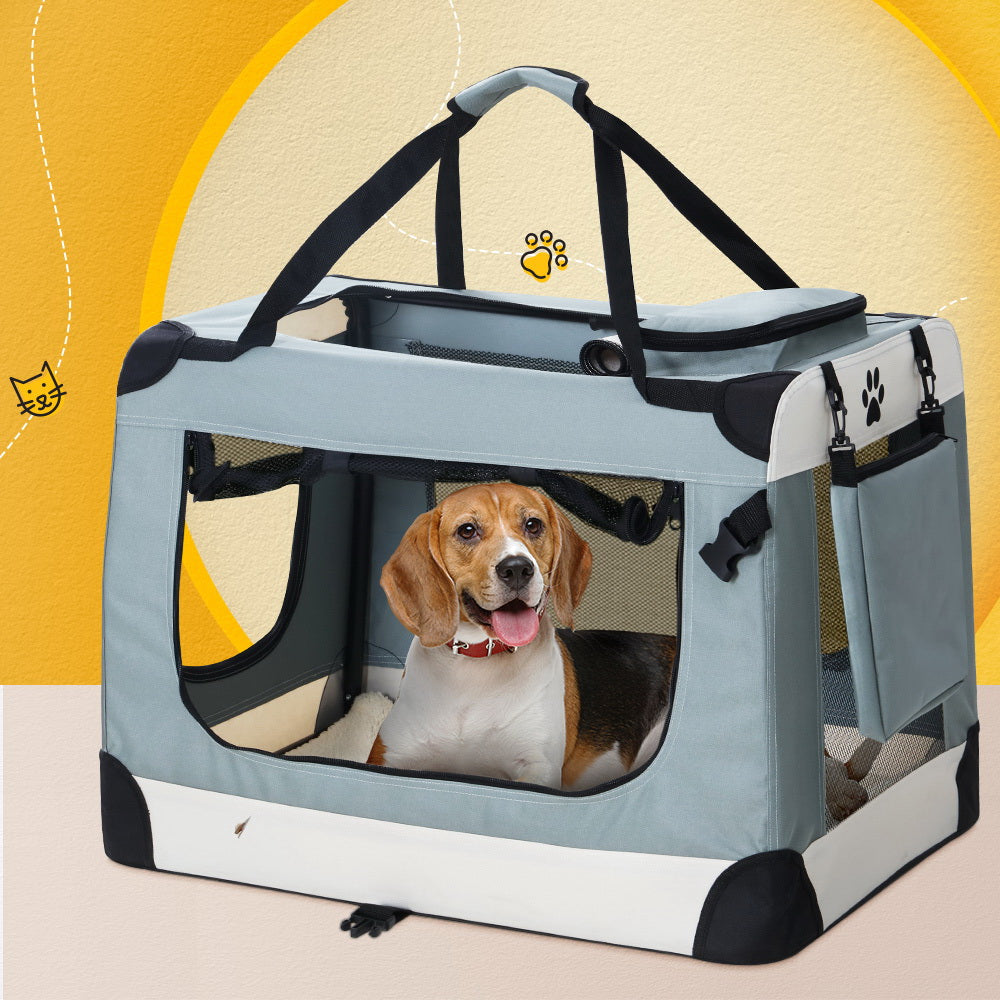 i.Pet Pet Carrier Soft Crate Dog Cat Travel Portable Cage Kennel Foldable 2XL Cares Fast shipping On sale