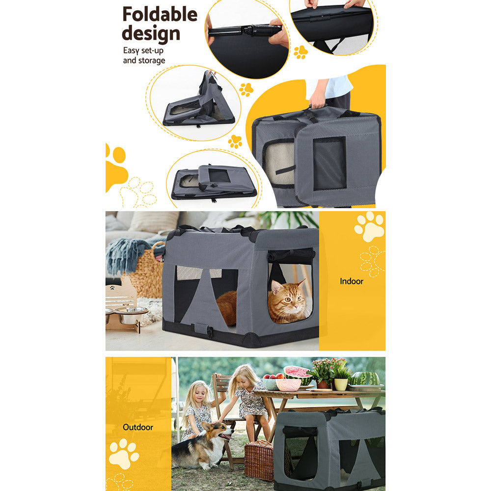 i.Pet Pet Carrier Soft Crate Dog Cat Travel Portable Cage Kennel Foldable Car XL Cares Fast shipping On sale