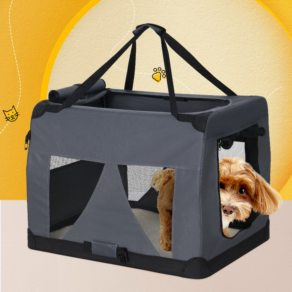 i.Pet Pet Carrier Soft Crate Dog Cat Travel Portable Cage Kennel Foldable Car XL Cares Fast shipping On sale