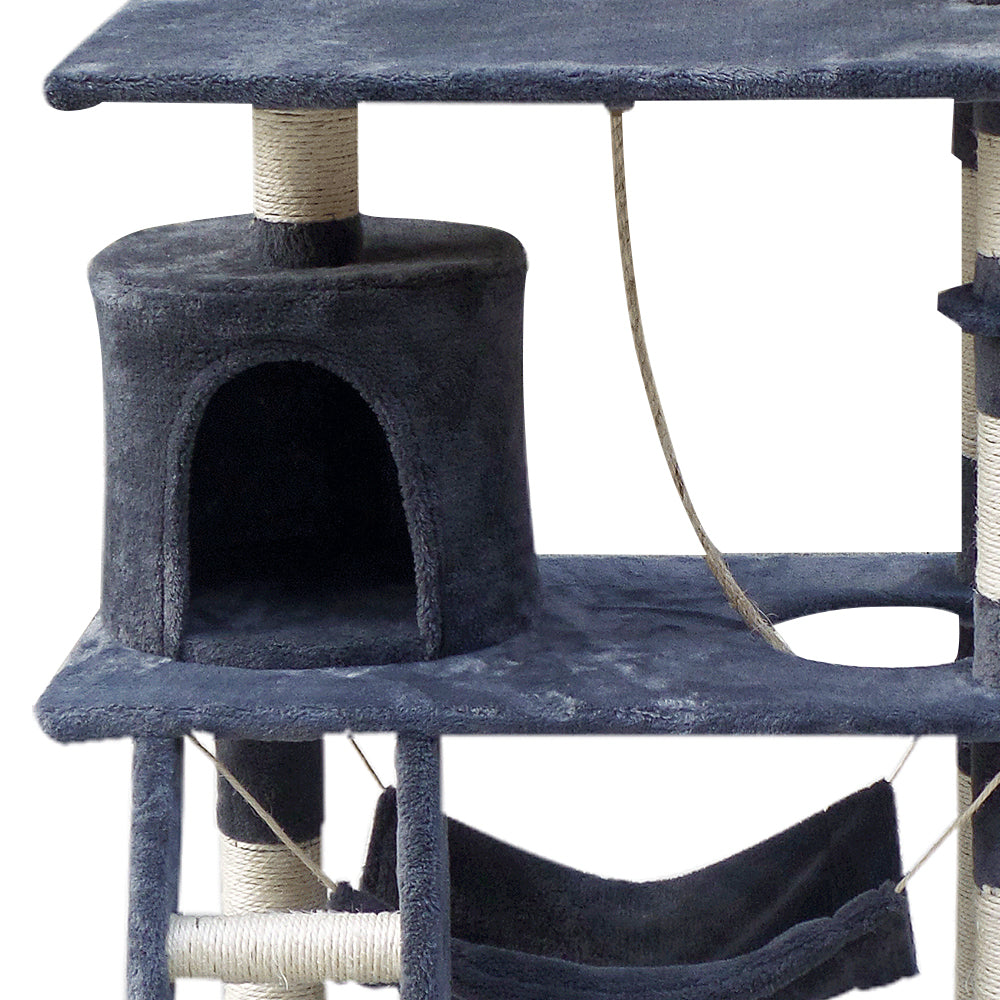 Cat Tree 141cm Trees Scratching Post Scratcher Tower Condo House Furniture Wood