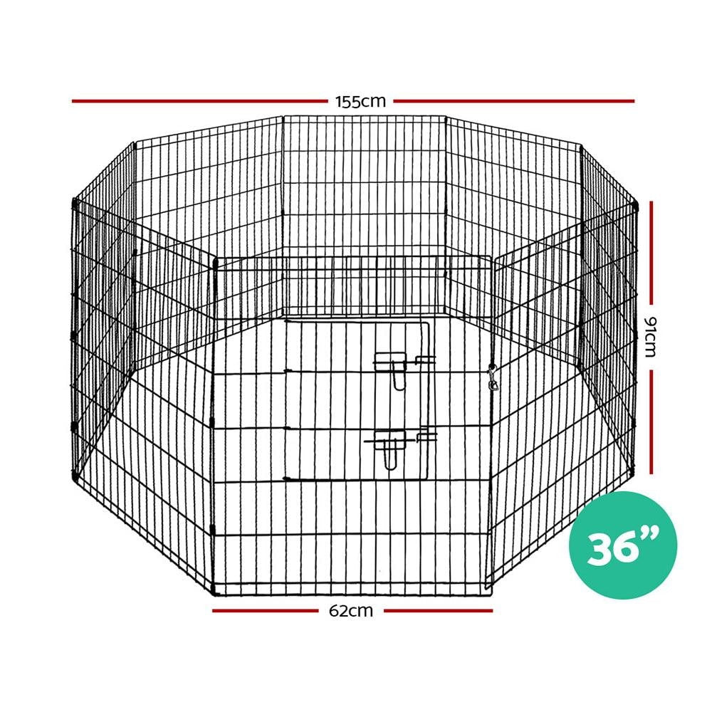 36" 8 Panel Pet Dog Playpen Puppy Exercise Cage Enclosure Play Pen Fence