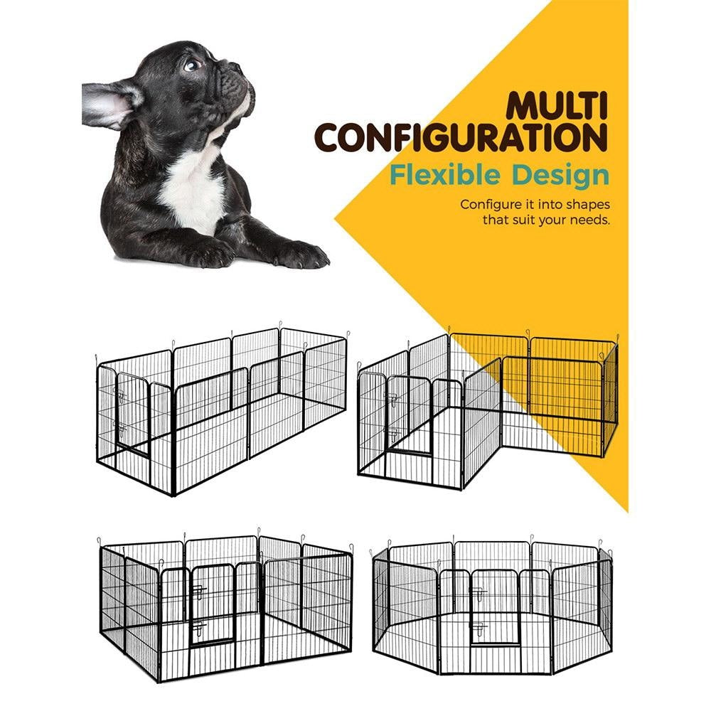 8 Panel Pet Dog Playpen Puppy Exercise Cage Enclosure Fence Play Pen 80x80cm Supplies Fast shipping On sale