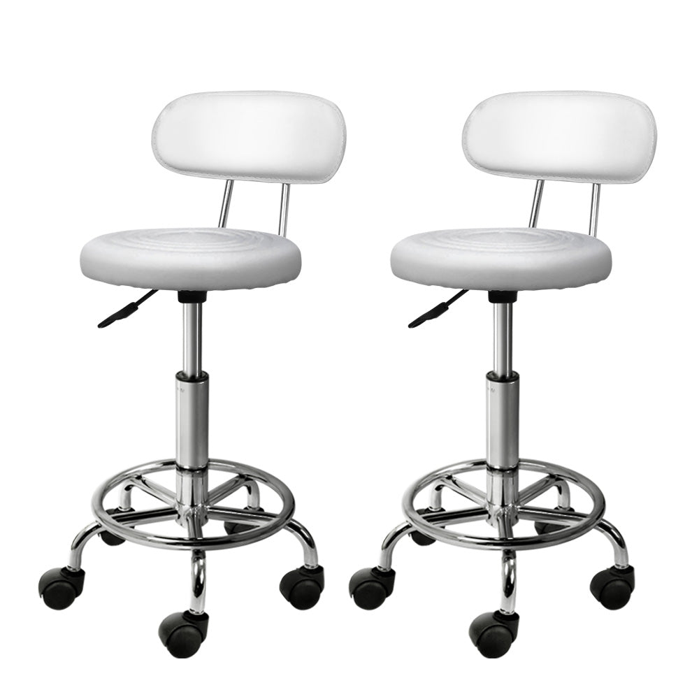 2X Saddle Salon Stool Swivel Backrest Chair Barber Hydraulic Lift Bar Fast shipping On sale