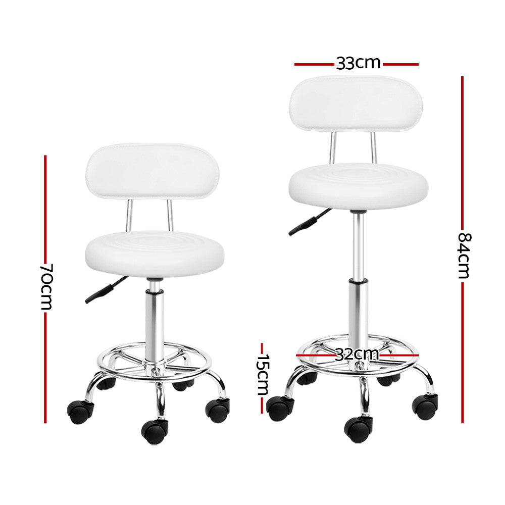 2X Saddle Salon Stool Swivel Backrest Chair Barber Hydraulic Lift Bar Fast shipping On sale