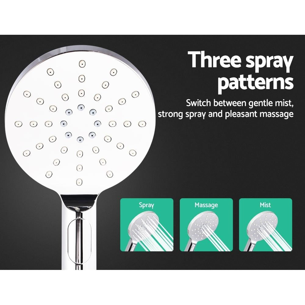 WELS 9’’ Rain Shower Head Set Round Handheld High Pressure Wall Chrome Tap & Fast shipping On sale