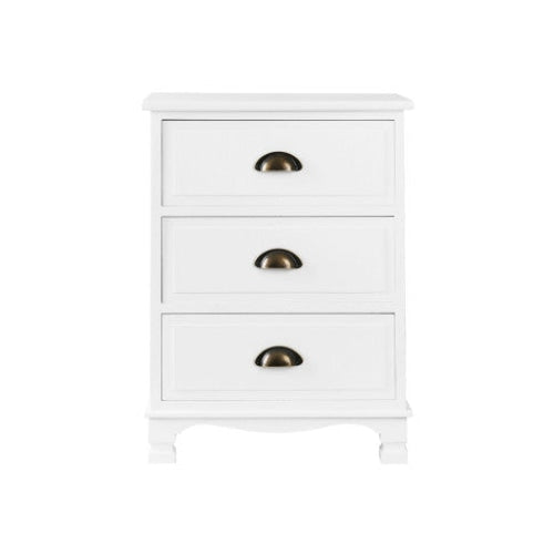 Vintage Bedside Table Chest Storage Cabinet Nightstand White Fast shipping On sale