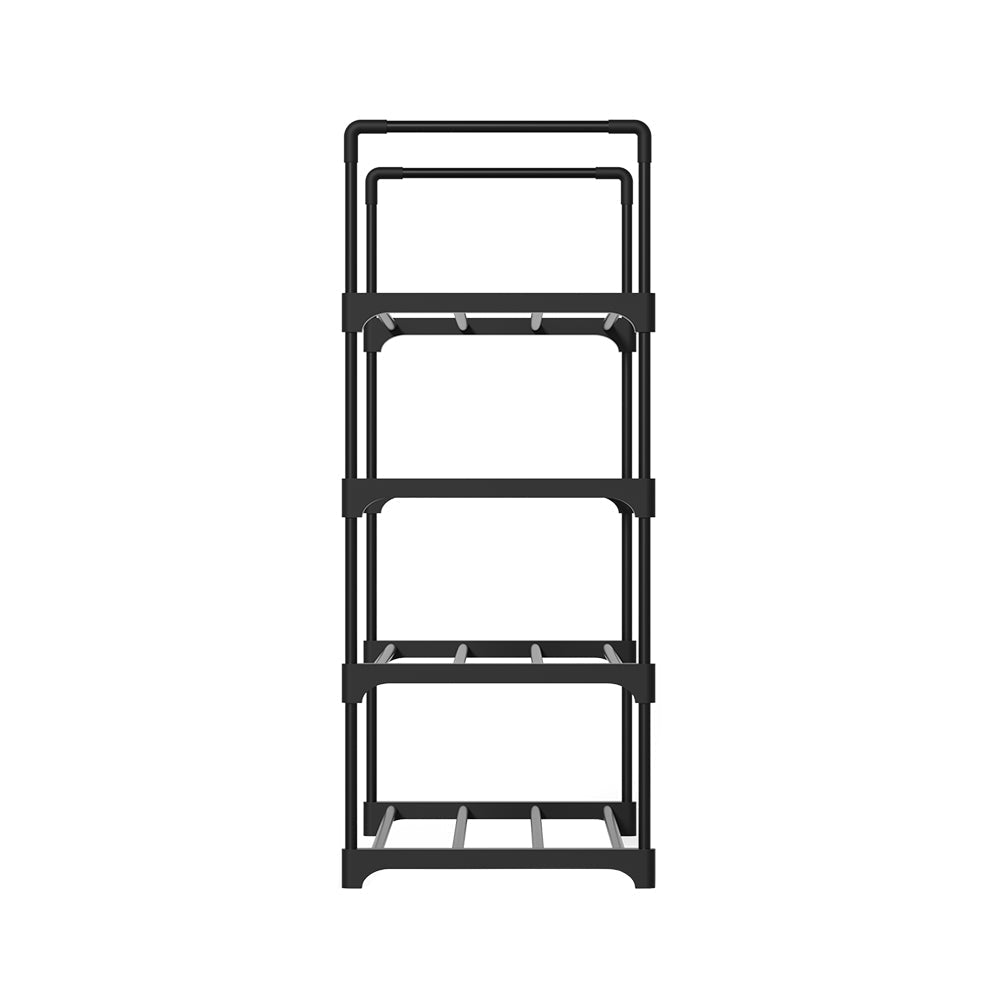 Artiss Shoe Rack Stackable Shelves 4 Tiers 55cm Shoes Storage Stand Black Cabinet Fast shipping On sale