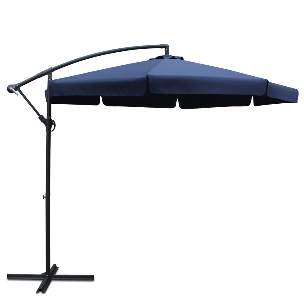 3M Outdoor Umbrella - Navy Patio Umbrellas Fast shipping On sale