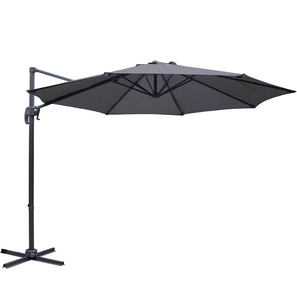 3M Roma Outdoor Furniture Garden Umbrella 360 Degree Charcoal Patio Umbrellas Fast shipping On sale