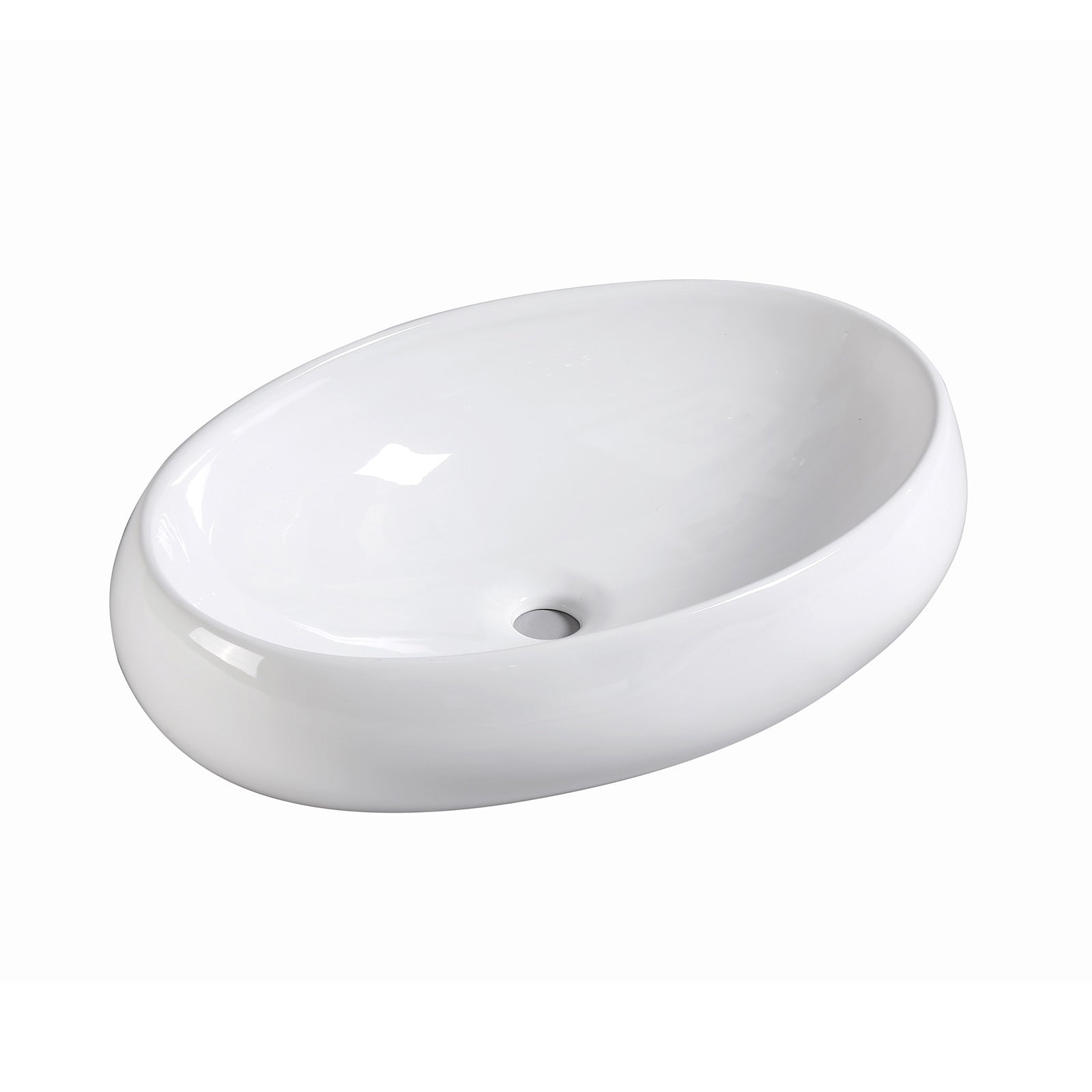Muriel 59 x 40 14.5cm White Ceramic Bathroom Basin Vanity Sink Oval Above Counter Top Mount Bowl Accessories Fast shipping On sale