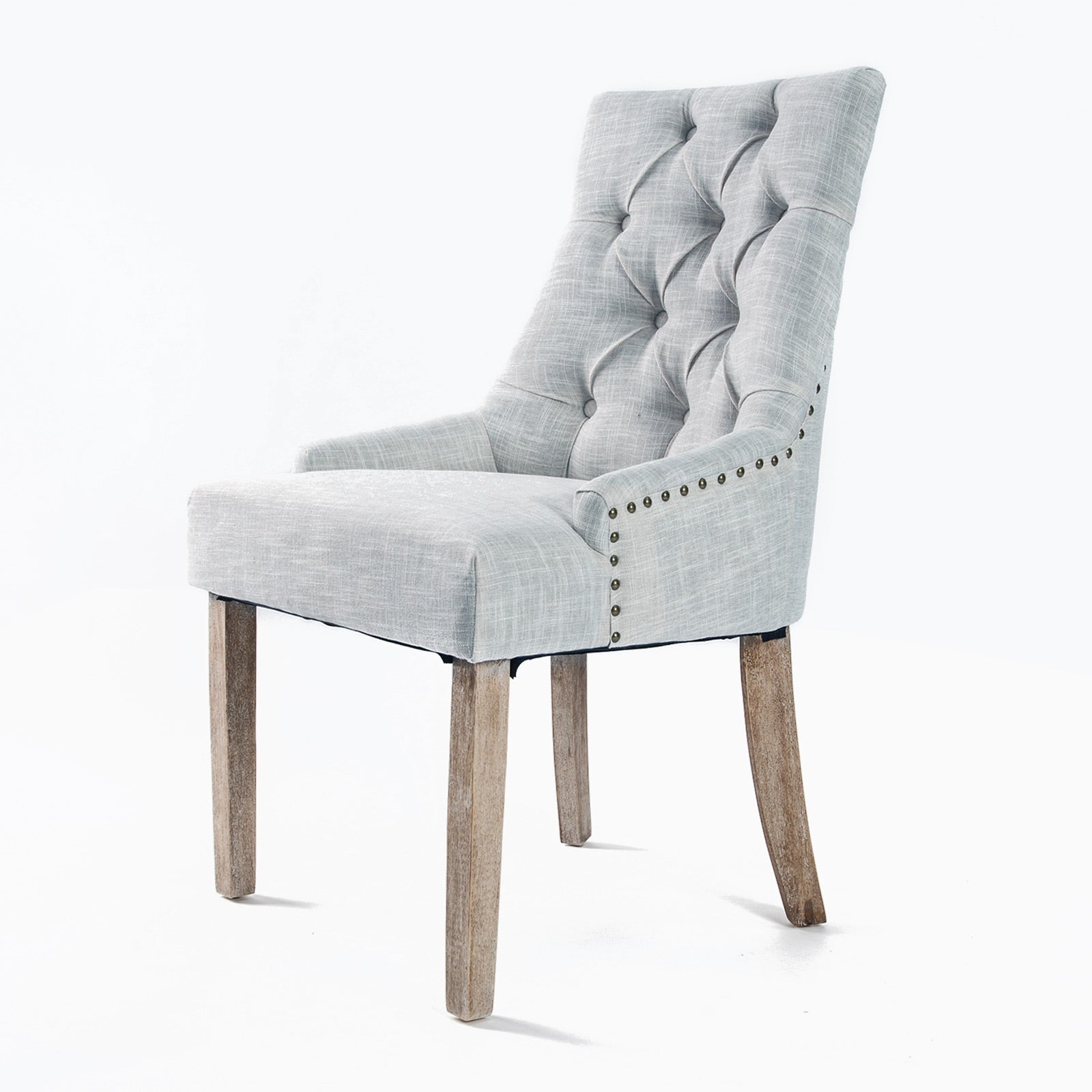 La Bella Grey French Provincial Dining Chair Amour Oak Leg Fast shipping On sale