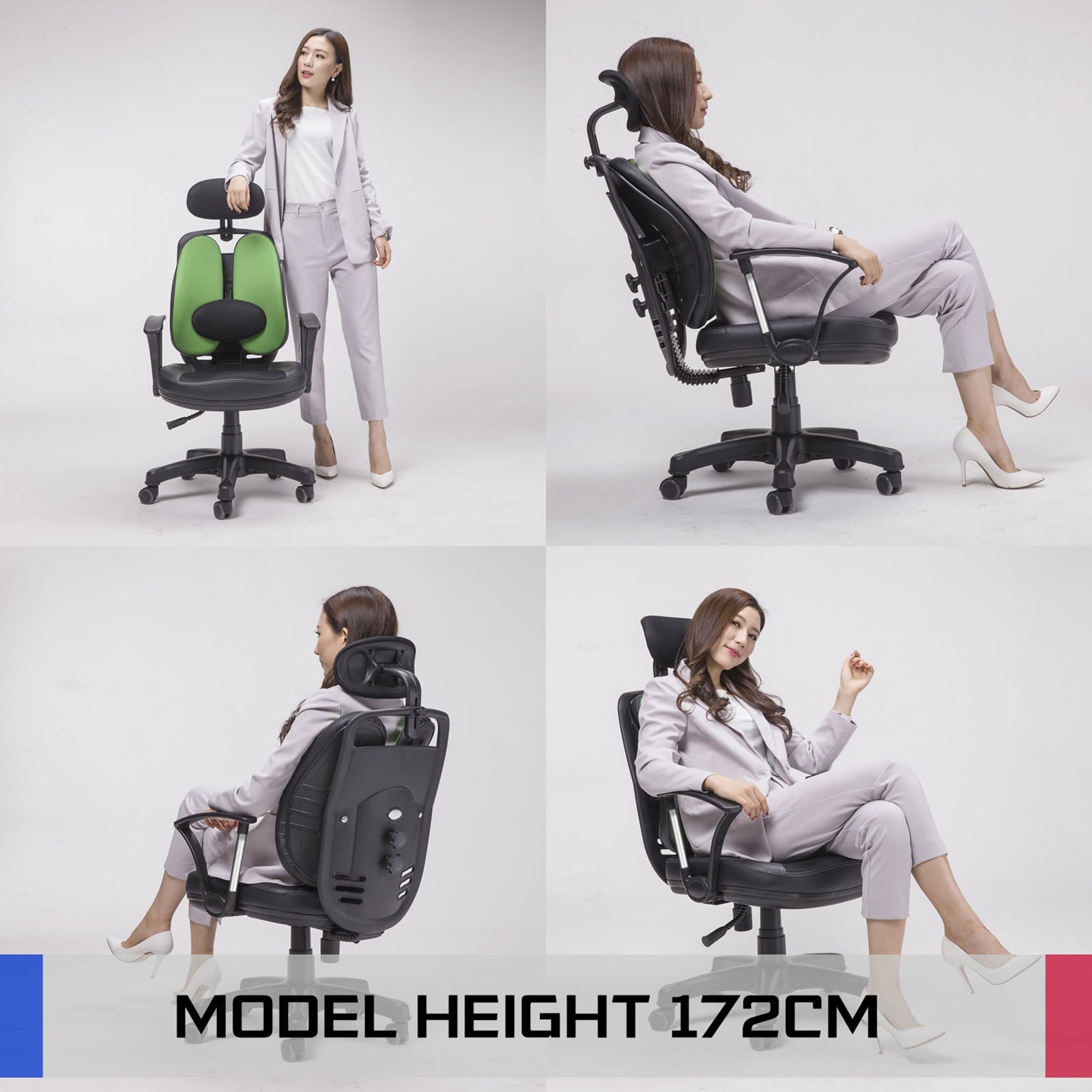 Korean Green Office Chair Ergonomic SUPERB Fast shipping On sale