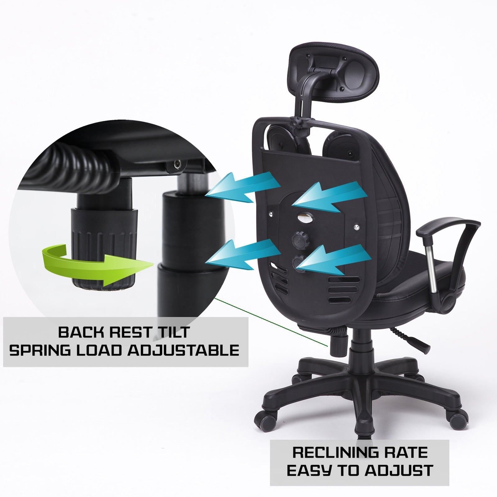 Korean Green Office Chair Ergonomic SUPERB Fast shipping On sale