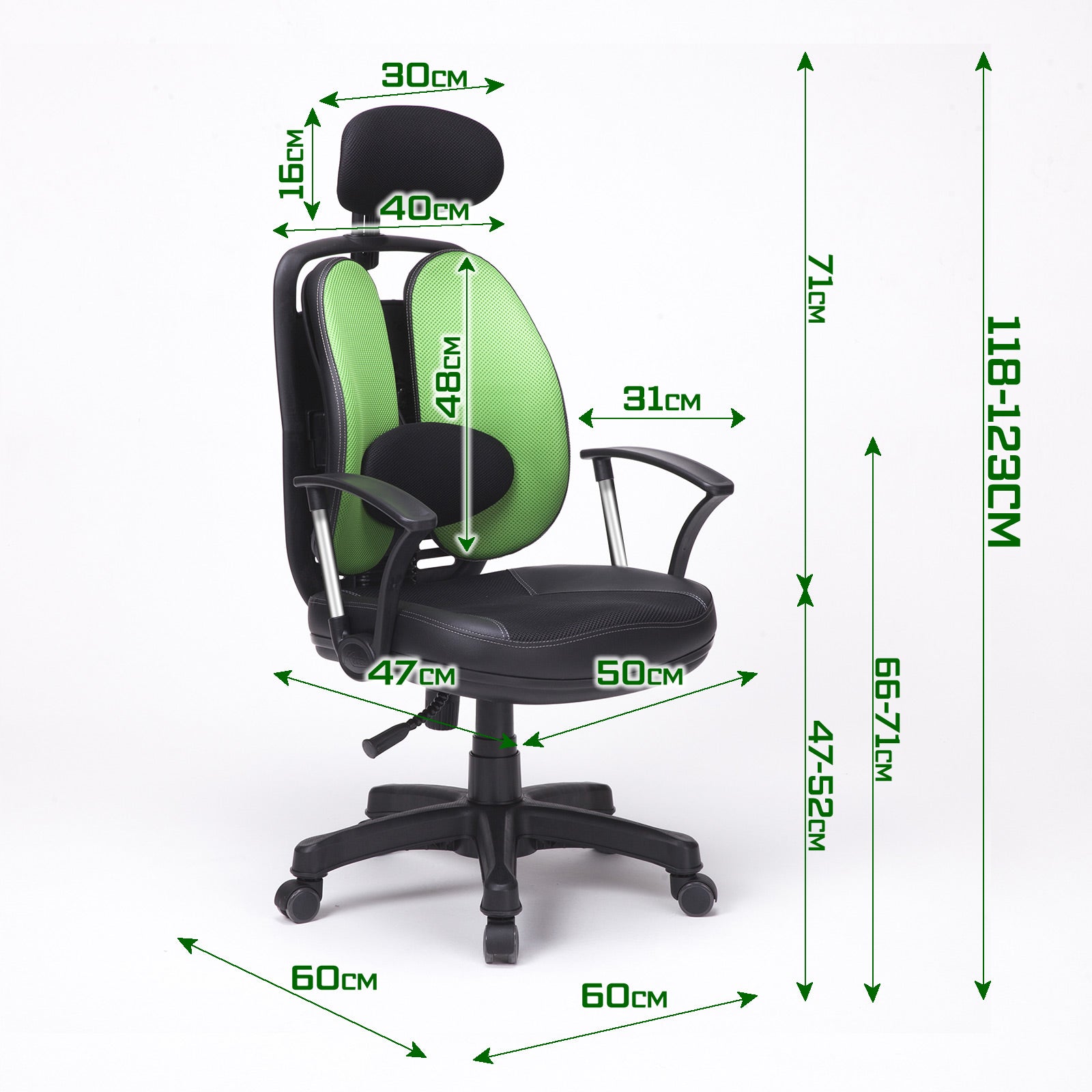 Korean Green Office Chair Ergonomic SUPERB Fast shipping On sale