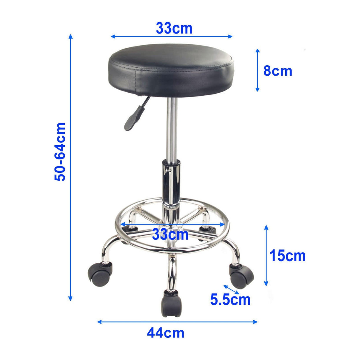 Momentous Living - Forever Beauty 4 Set Black Salon Barber Stool Swivel ...